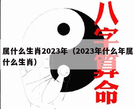 属什么生肖2023年（2023年什么年属什么生肖）