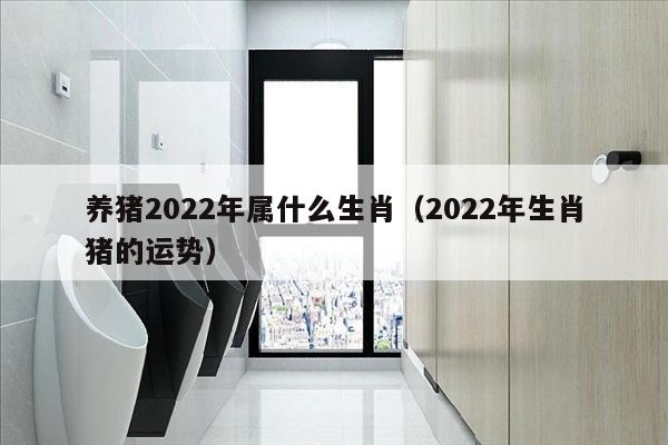 养猪2022年属什么生肖（2022年生肖猪的运势）