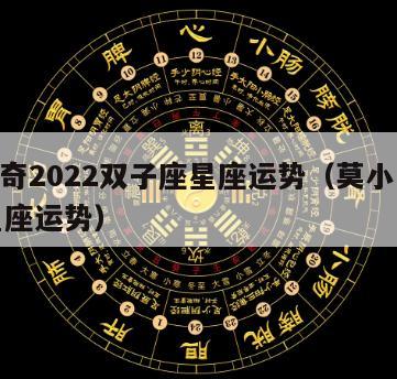 莫小奇2022双子座星座运势（莫小奇2021星座运势）