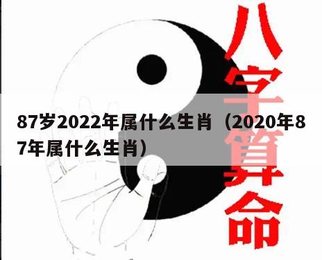 87岁2022年属什么生肖（2020年87年属什么生肖）